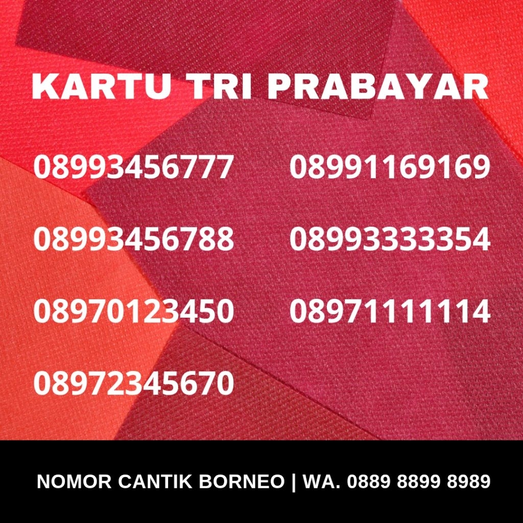 Kartu perdana Tri 11 Digit  - Nomor Cantik TRI