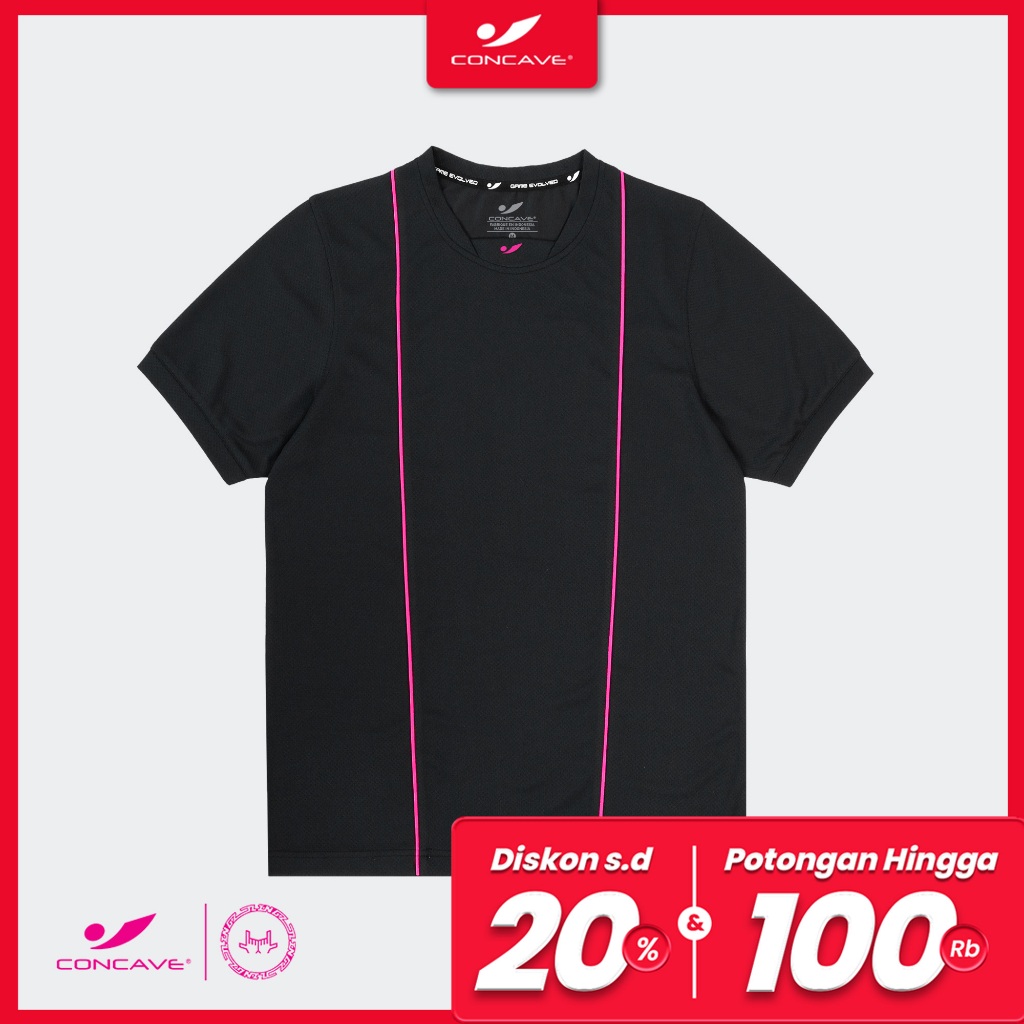 Concave x JLingz Performance Jersey Top - Black/Pink - Baju Jersey Sepak Bola Futsal Hitam Pink Pria