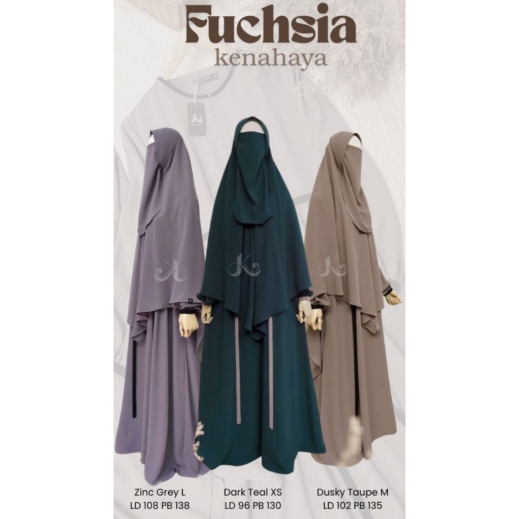 Set Gamis Wanita Fuschia Series by Kenahaya