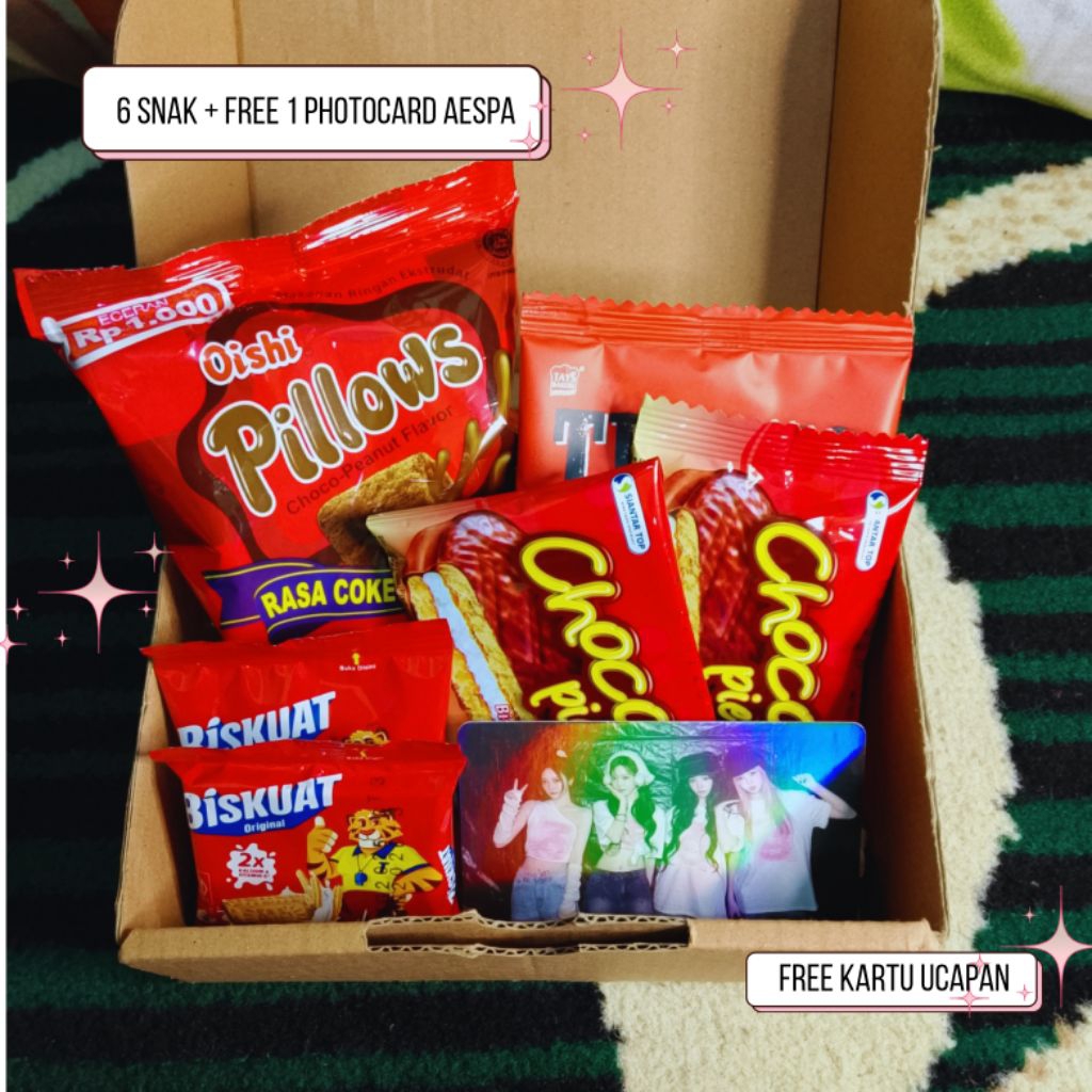 Gift box Snack cewek cowok birthday hampers valentine aesthetic
