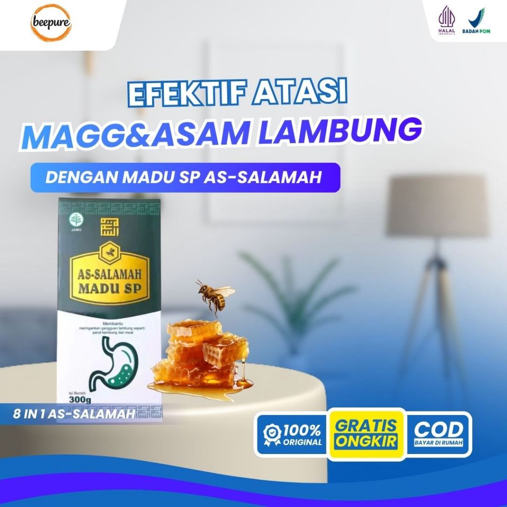 Assalamah Madu SP Efektif Atasi Asam Lambung-magg-gerd 300grm