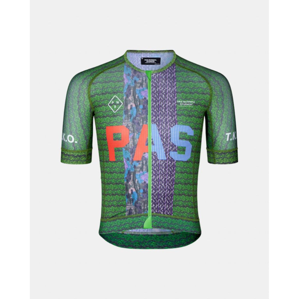Jersey Pas Normal Studios TKO Green 23 Road Bike - Jersey PNS TKO Green Aero Sepeda Road Bike