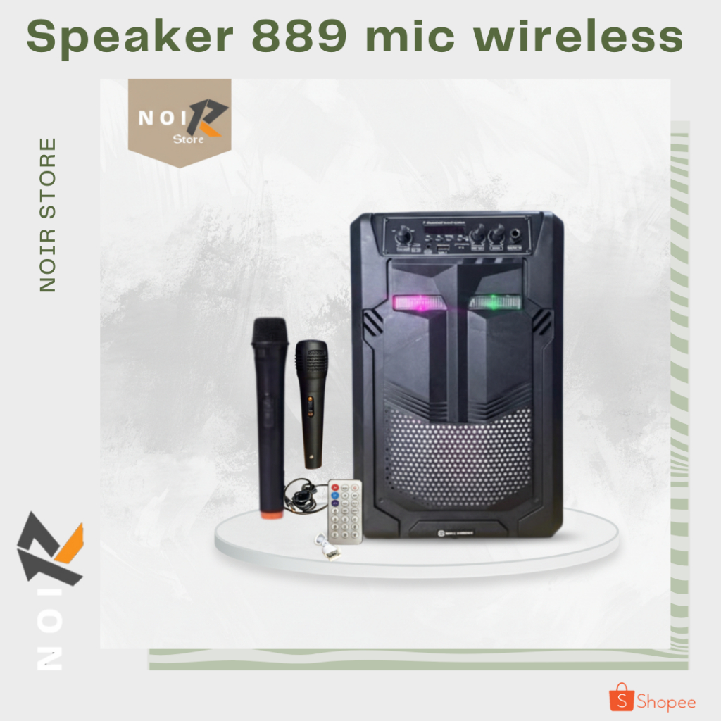 NOIR Speaker QS 889 MKC 8.5 Ichi Free Microphone Wireless & Remote