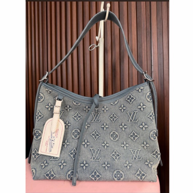 LV denim carryall PM