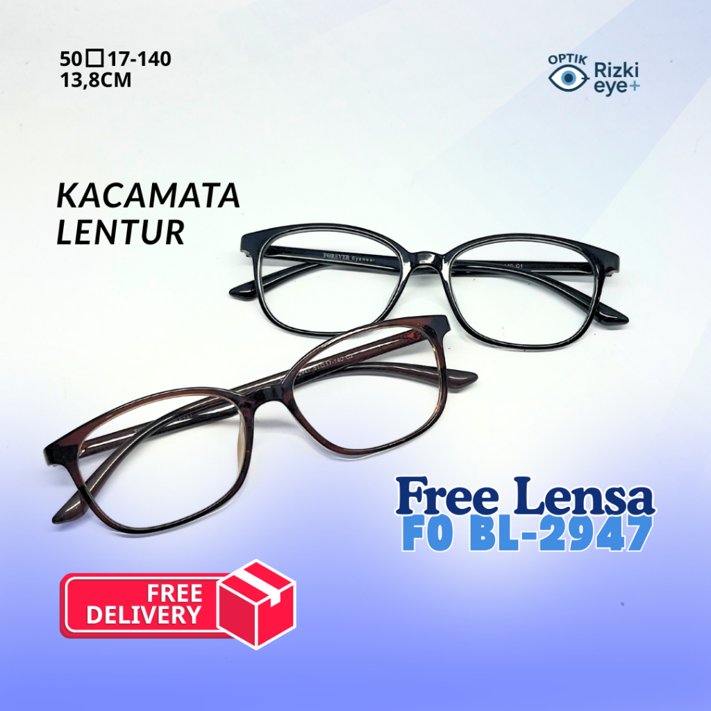 Code FO BL-2947 Kacamata Lentur Anti Radiasi untuk Wanita & Pria freeLensa Anti radiasi sinar UV cus