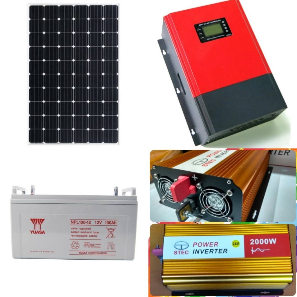 Paket Solar Panel PLTS Tenaga Surya 1000watt 1000w free packing kayu