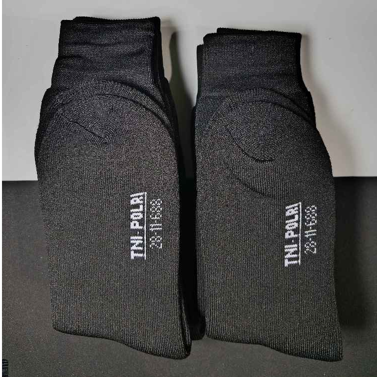 Kaos Kaki Pdl Tni Panjang Hitam Tebal / Kaos Kaki Pdl Polri Panjang Hitam Tebal / Kaos Kaki Pdl Secu