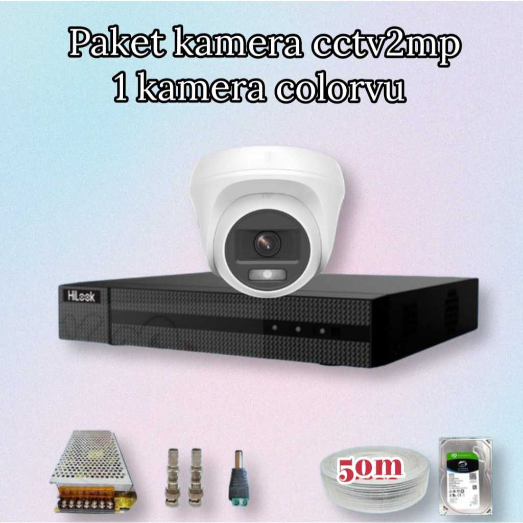 Paket kamera cctv HILOOK COLORVU 1 KAMERA