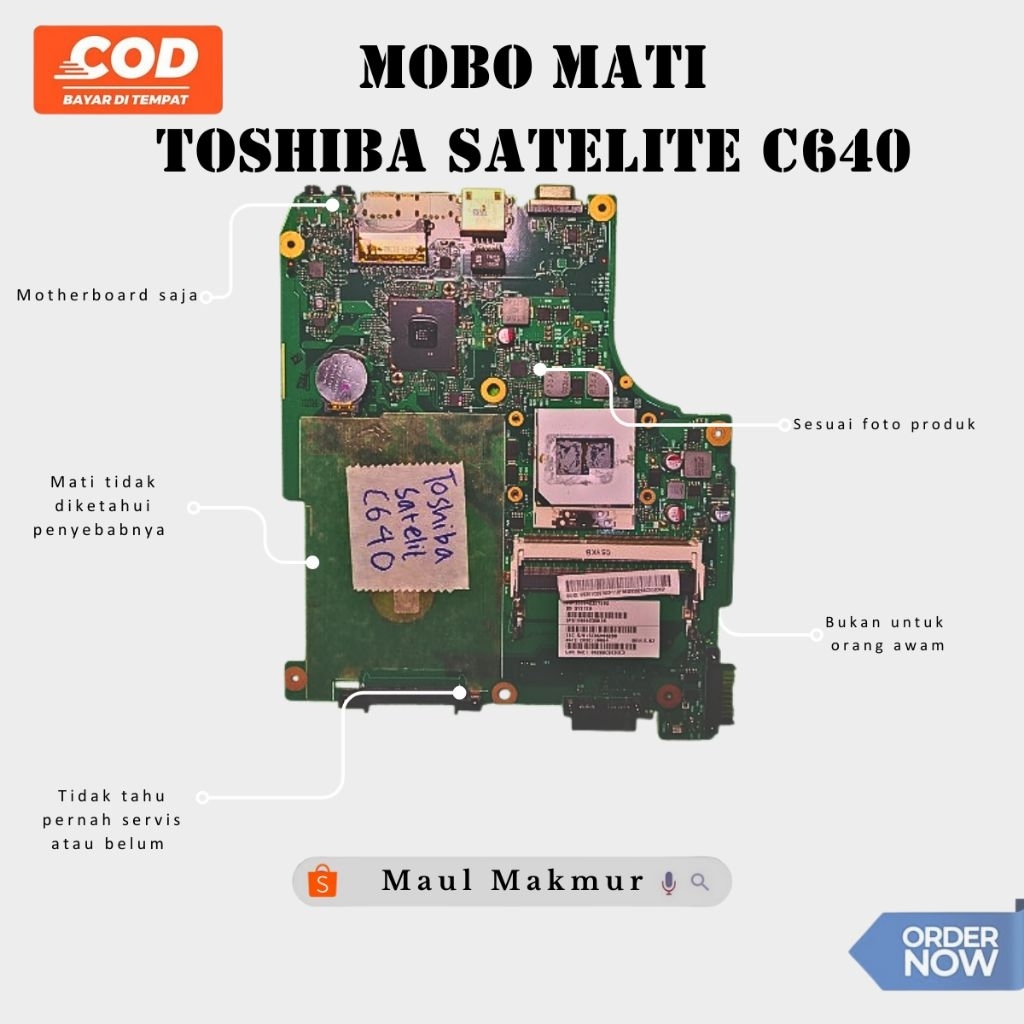 MATI Motherboard Laptop Mobo Laptop Toshiba Satelite C640