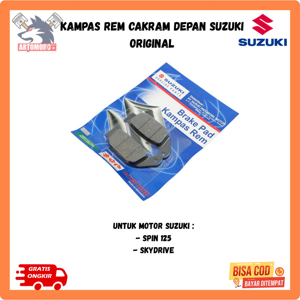 Kampas Rem Cakram Depan Suzuki Spin 125 & Skydrive Original