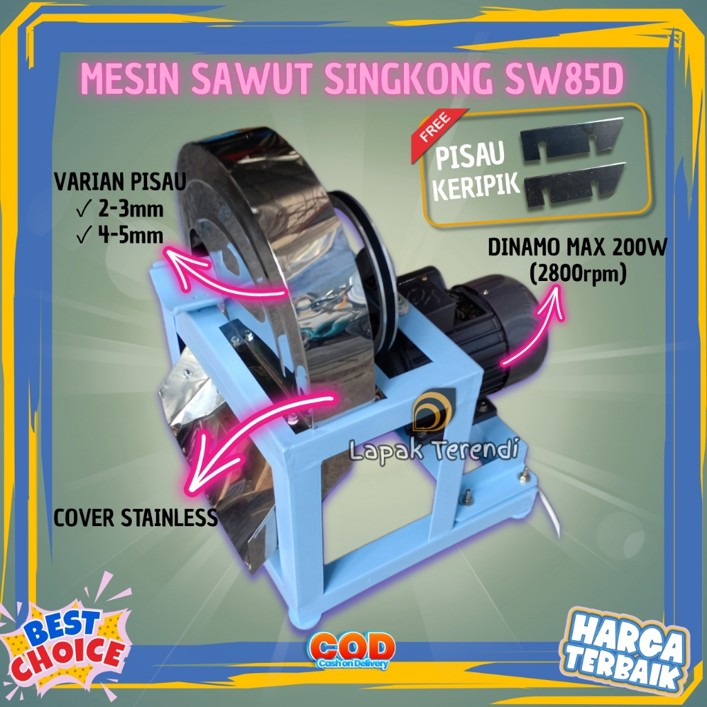 Mesin Sawut Singkong SW-85D Mesin Pasrah Singkong FREE PISAU KERIPIK/Mesin Parut Singkong Sawut Asli