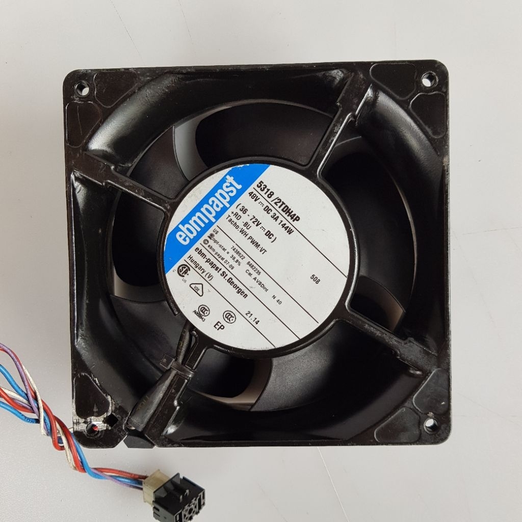Fan kipas EBMPAPST DC 48V - 38A 144W 14x14cm 4pin