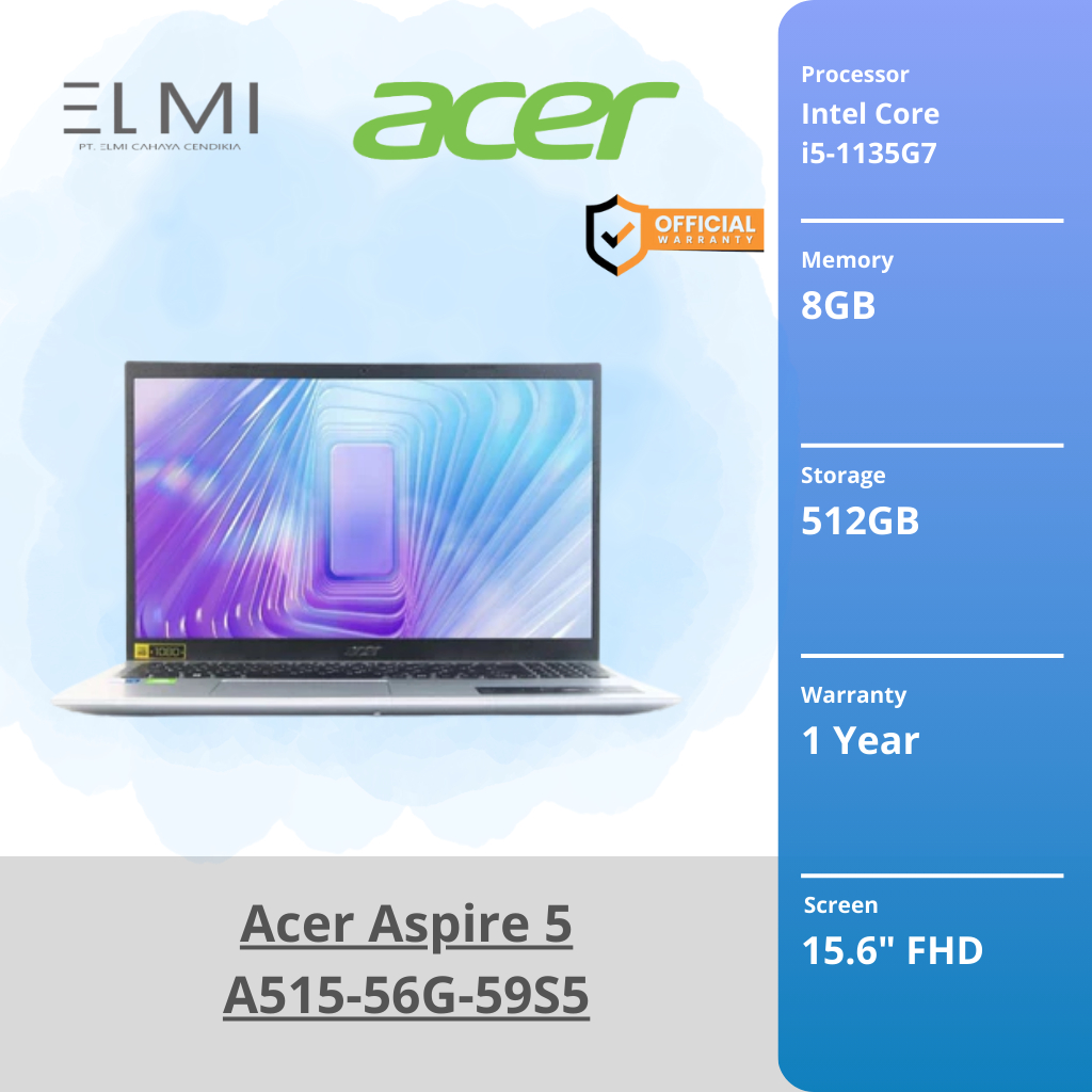 Acer Aspire 5 A515-56G-59S5 Intel Core i5-1135G7 RAM 16GB SSD 512GB 15.6"