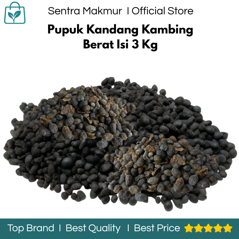 Pupuk Kandang Kambing Berat Isi 3 Kg - Pupuk Kandang Kambing Fermentasi - Pupuk Kohe Kambing - Pupuk