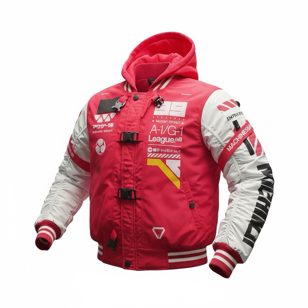 Jaket Bomber machine56 jaket touring cyberpunk cosplay