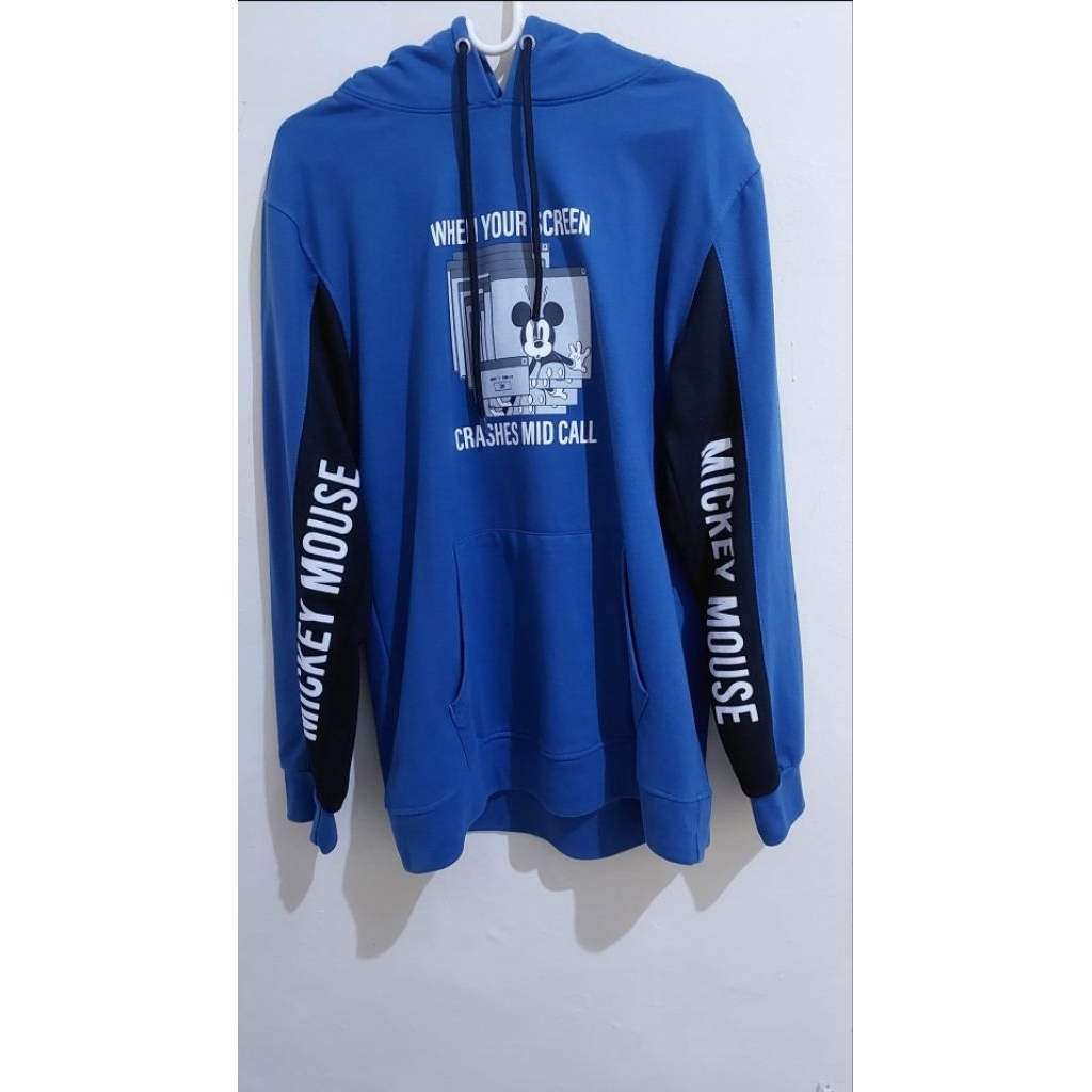 Hoodie Nevada x Disney Mickey Mouse Blue Original - Kondisi Like New