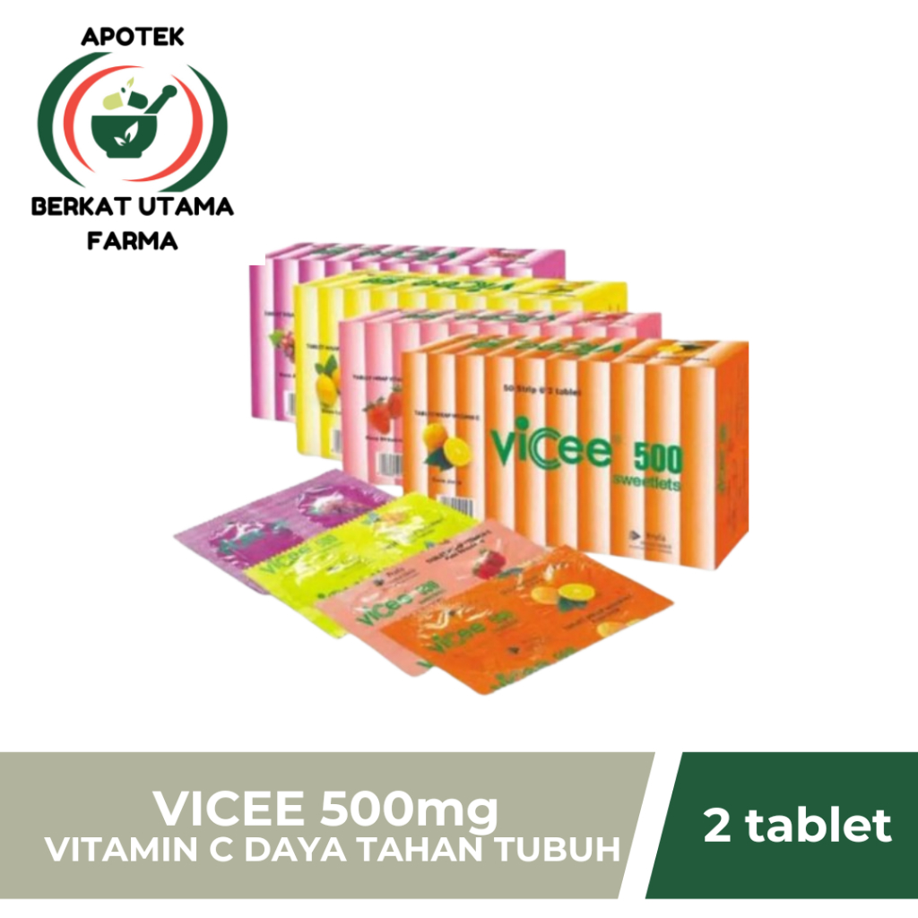 Vicee 500 mg 1 strip dan box vitamin c multivitamin