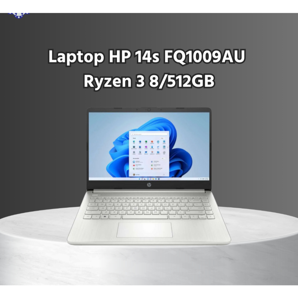 LAPTOP HP 14s fq1009au  ryzen 3 5300U 8GB 512GB HDD / LAPTOP HP RYZEN 3 5300U 8GB 512GB HDD