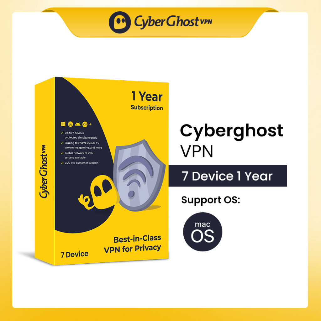 For Mac OS CyberGhost VPN Original 7 Device