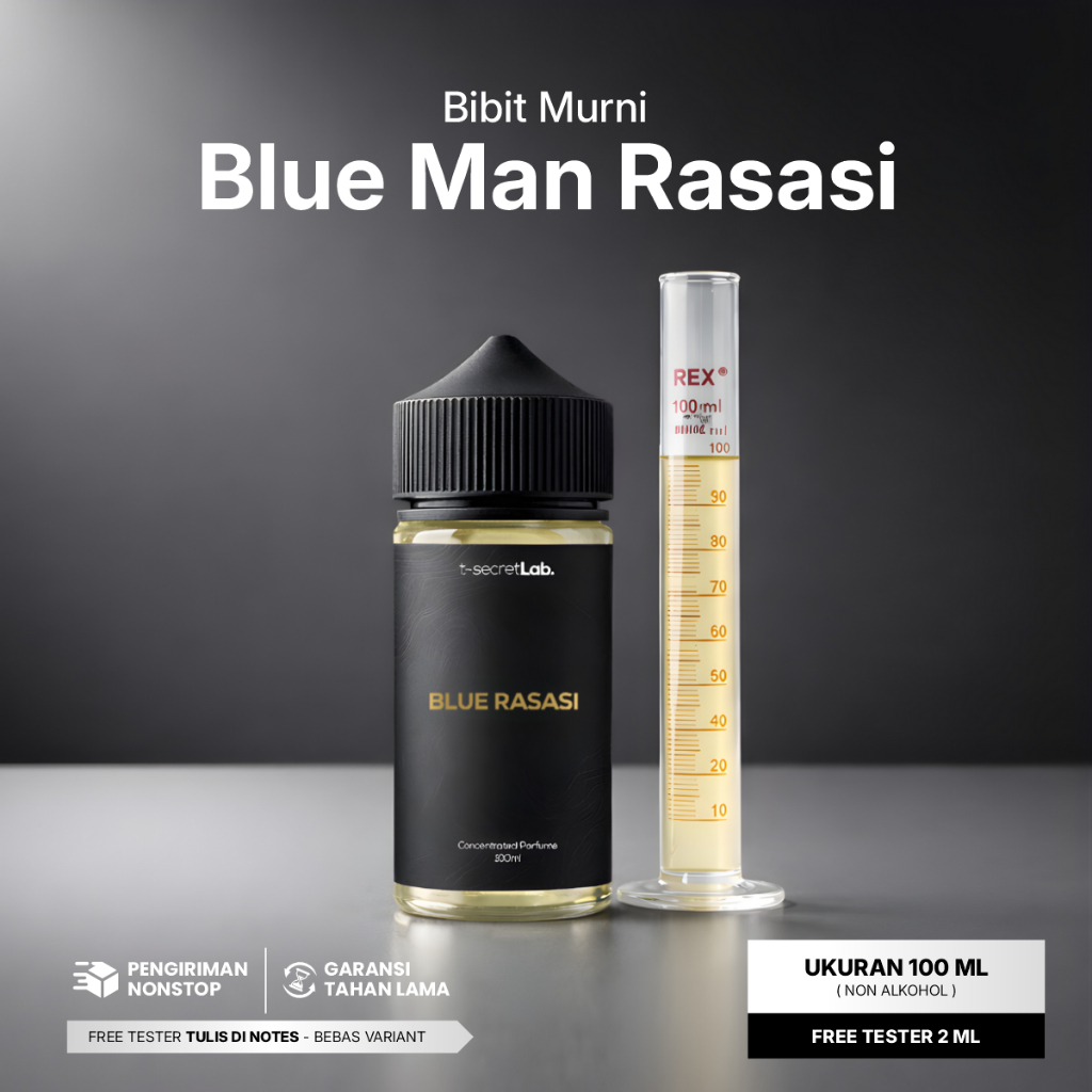 Blue Man Rasasi - Bibit Parfum Murni Non Alkohol Wangi Tahan Lama Aroma Fresh Spicy