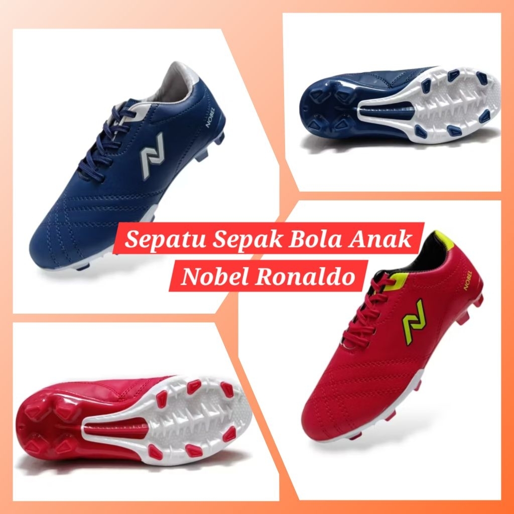 SEPATU BOLA ANAK NOBEL RONALDO SEPATU SEPAK BOLA JUNIOR. ORIGINAL. 30-37