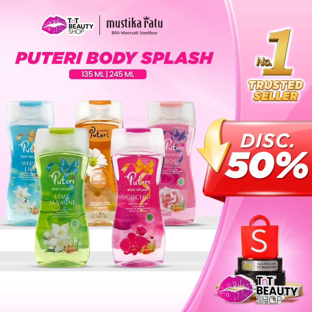 Mustika Ratu Puteri Body Splash 135 ML / 245 ML | TnT Beauty Shop