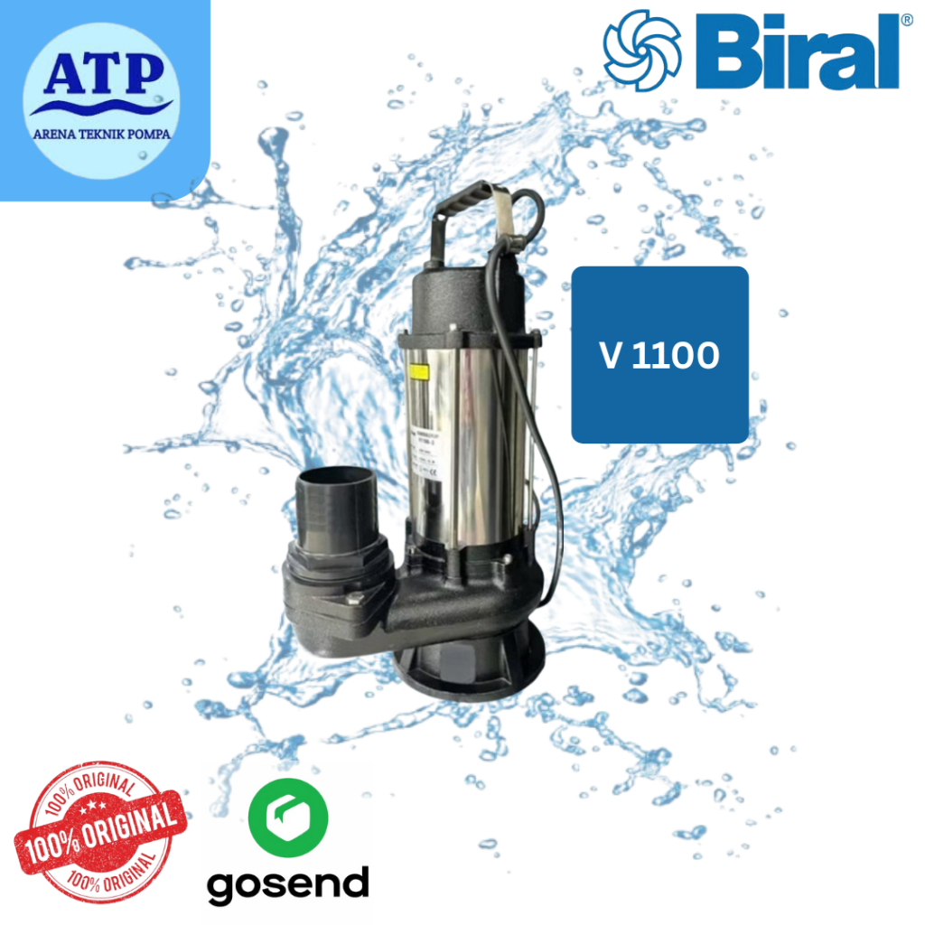 Biral V 1100 F Pompa Celup Air Kotor Pompa Submersible