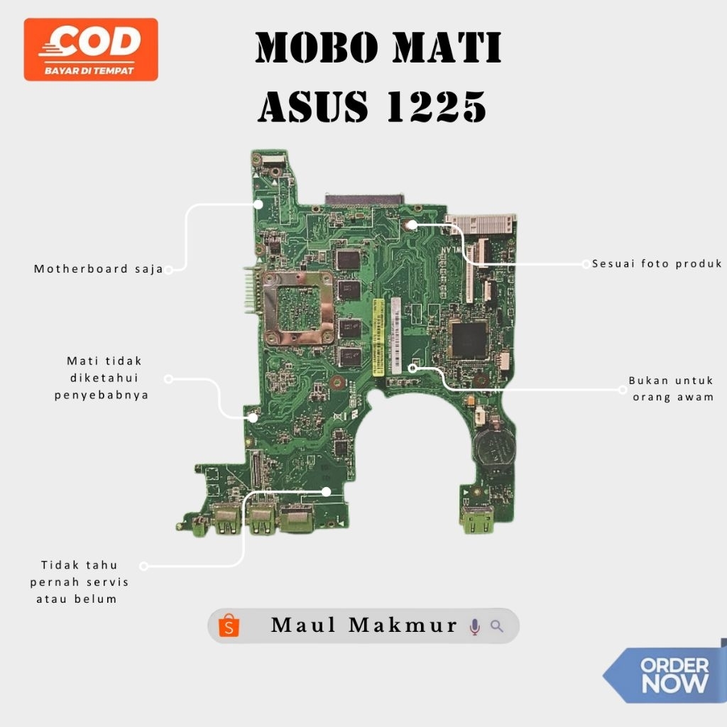 MATI Motherboard Laptop Mobo Laptop Asus 1225