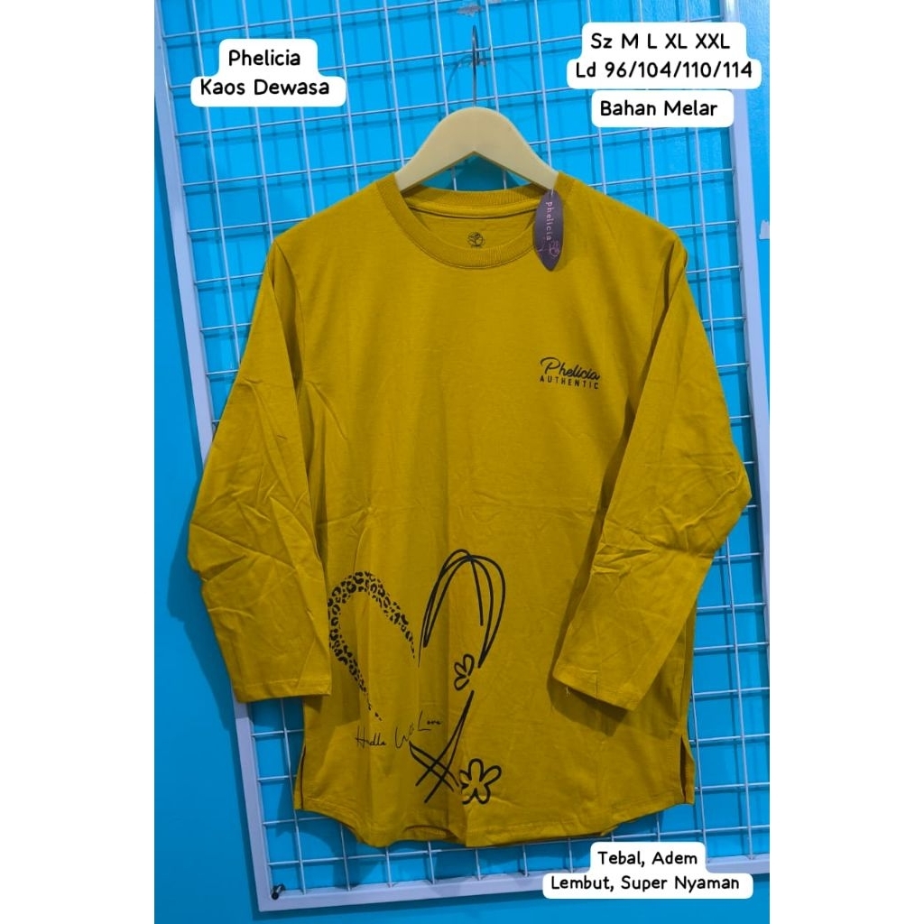 Phelicia Kaos Dewasa Wanita Dewasa Lengan Panjang Bestseller