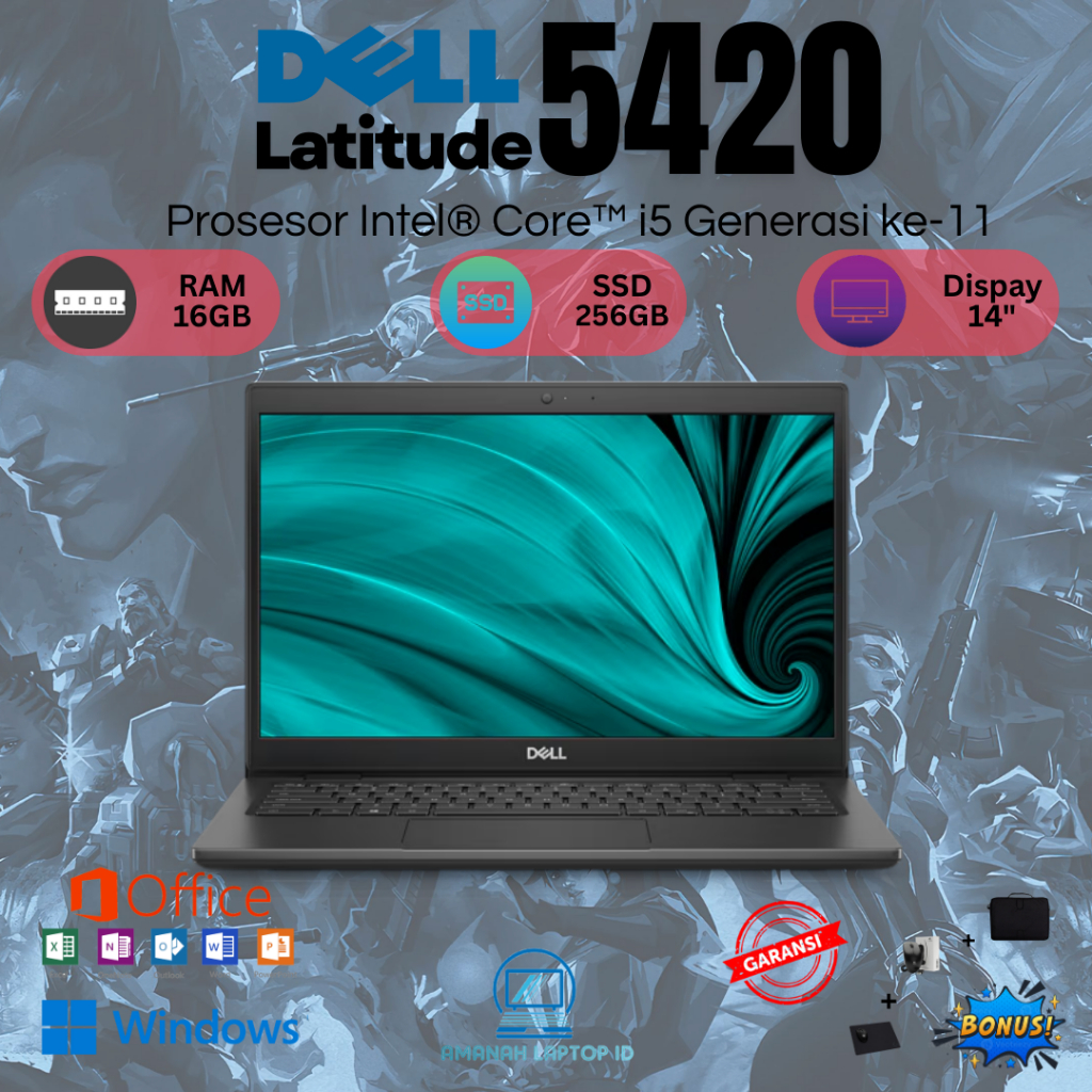 DELL Latitude 5420 Core i5 Gen 11 RAM 16GB SSD 256GB