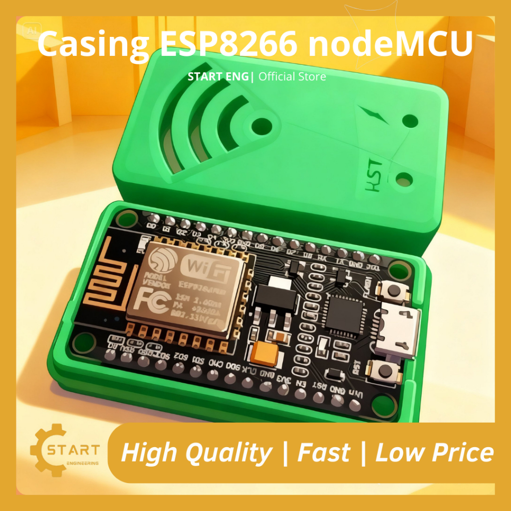 Casing ESP8266 NodeMCU 3D Print – Housing Pelindung NodeMCU ESP8266