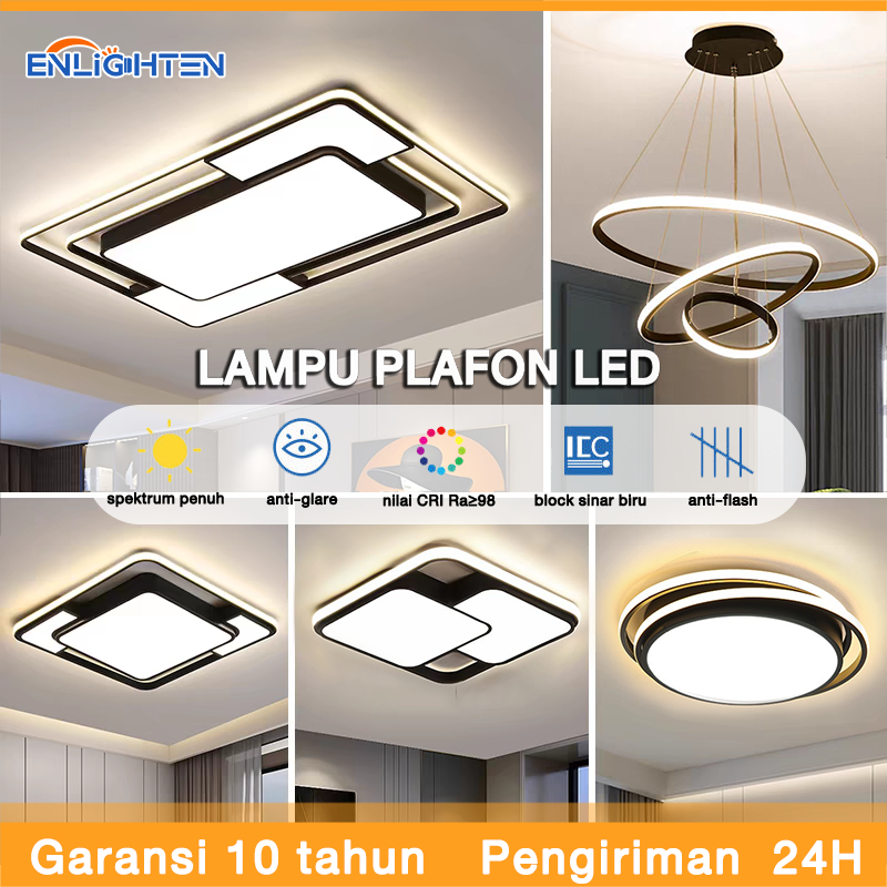 Lampu Plafon Paket kombinasi 3 Warna LED Modern Minimalis Bentuk Persegi Gaya Nordic Untuk Dekorasi 