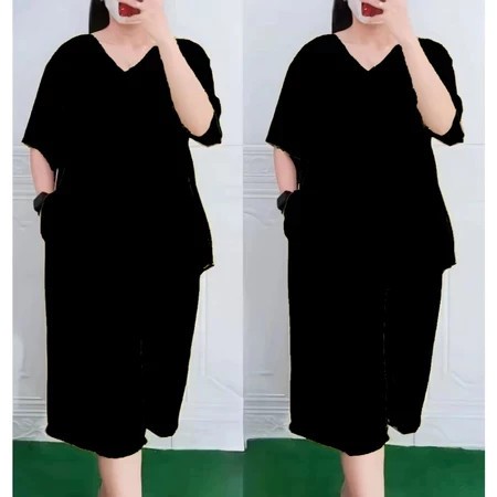 SETELAN ANDIN POLOS PREMIUM WANITA//ONE SET ANDIN JUMBO TERBARU