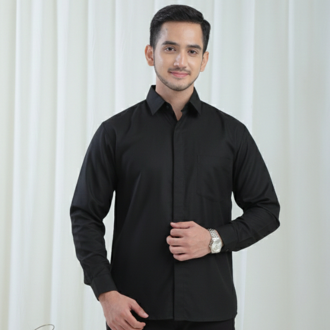 Kemeja Polos Pria  - Kemeja Formal Pria Toyobo Slimfit | Outfit Kondangan Lebaran Couple