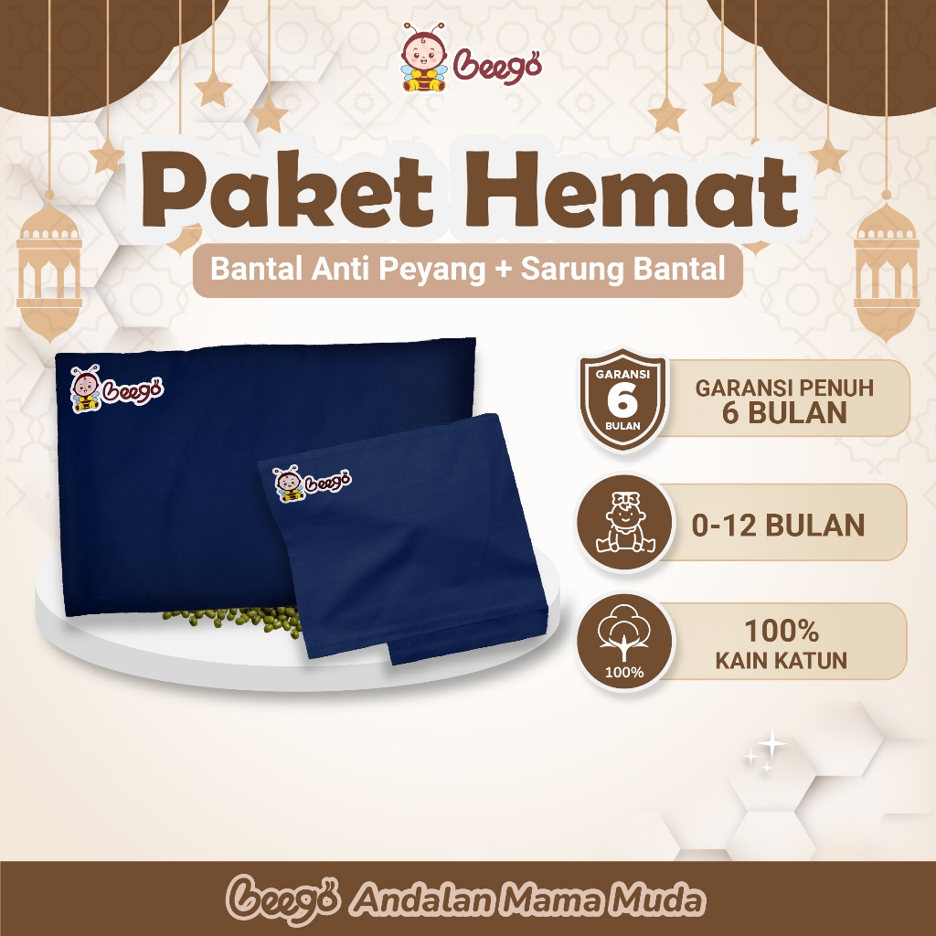 Beego Paket Hemat Bantal Anti Peyang Bayi Newborn