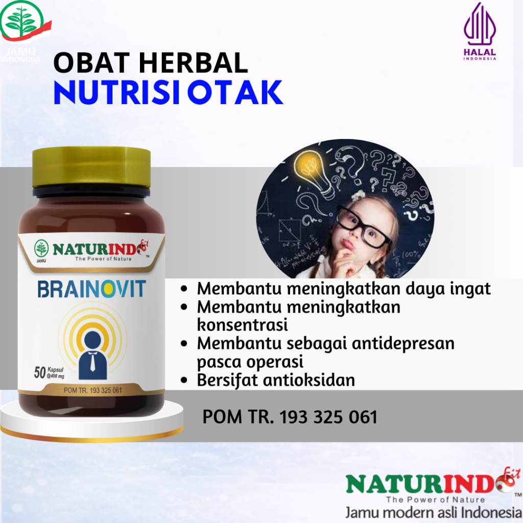BRAINOVIT - Obat herbal pegagan untuk nutrisi otak anak