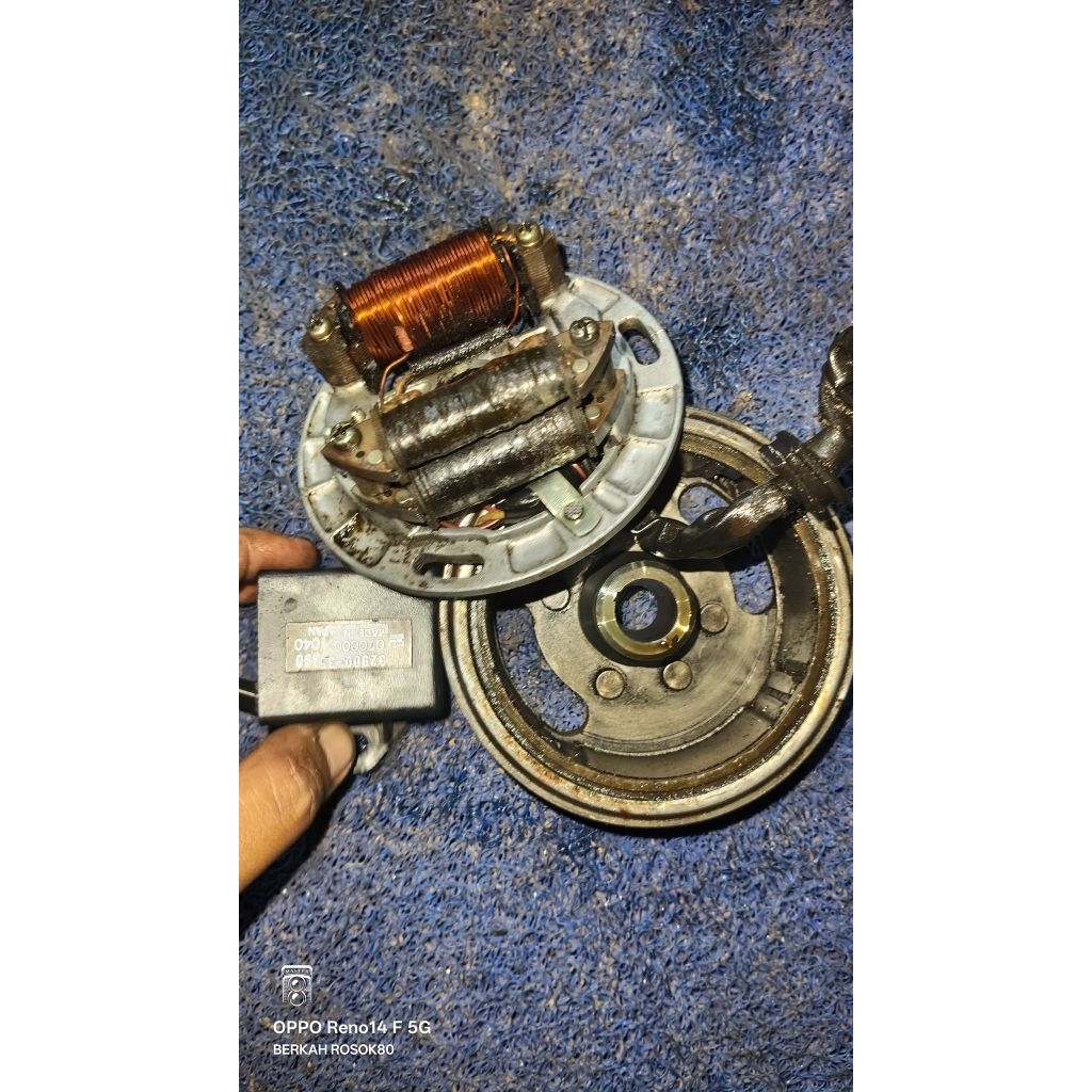pengapian set Suzuki fr80 fr 80 CDI original paket lengkap(Magnit+spul set+CDI fr original nd japan)