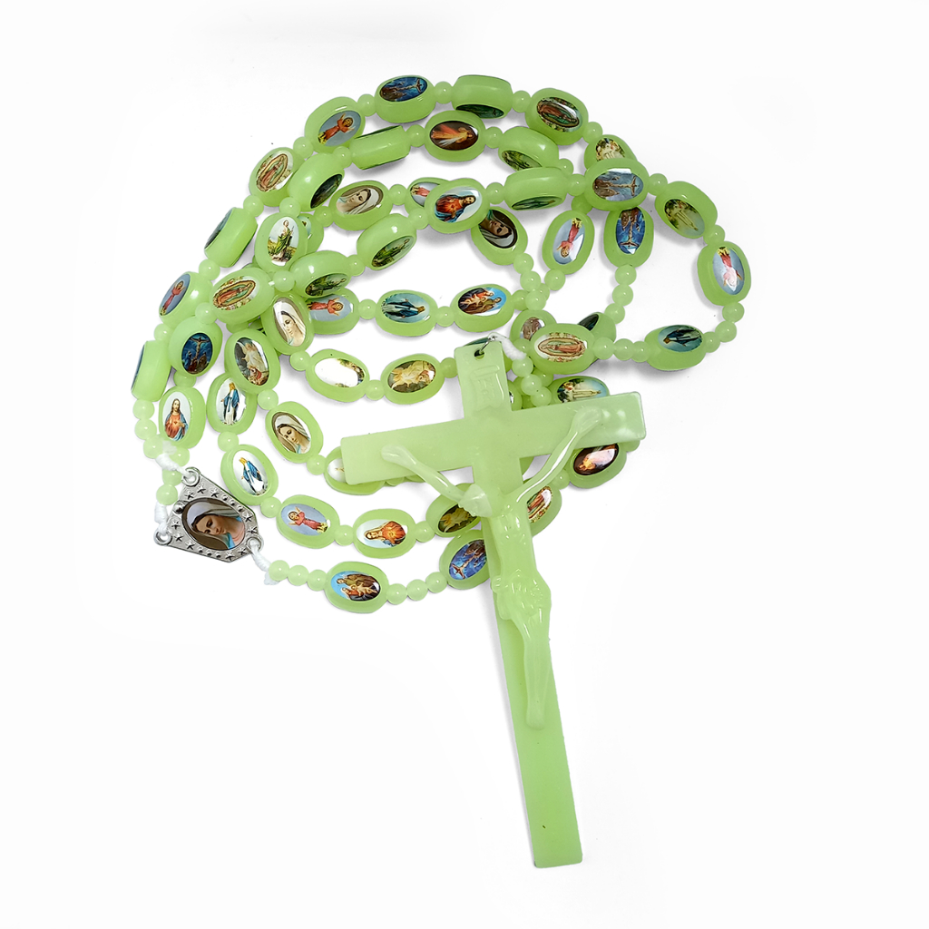 Rosario Dinding Fosfor Gambar Kudus / Hiasan Dinding / Rosario Fosfor / Rosario Katolik