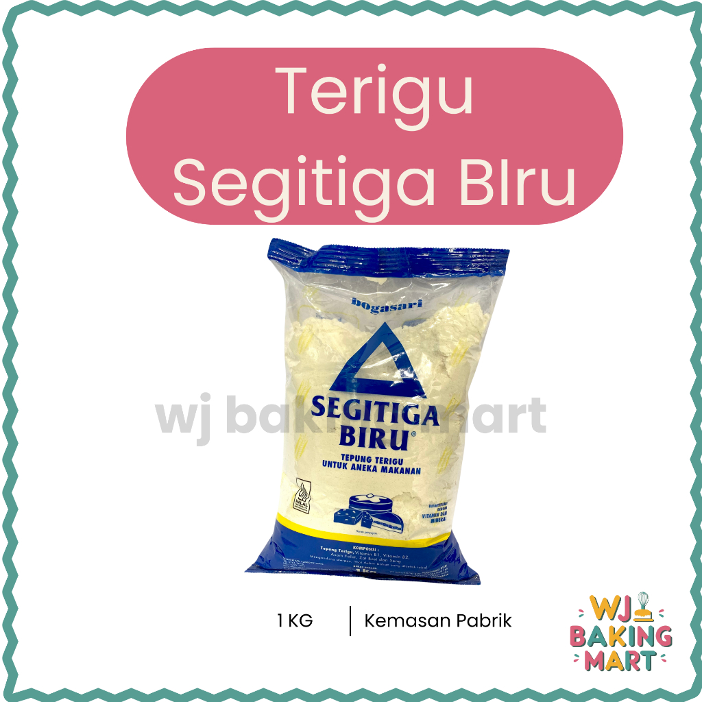 Terigu Segitiga Biru Bogasari 1 KG | Tepung Segita Biru | Bogasari
