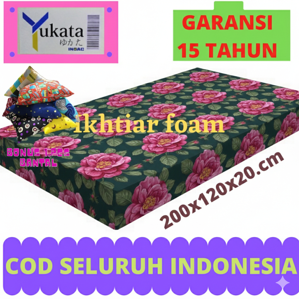Inoac Yukata Custom Kasur Busa Inoac no4 original inoac Yukata Ukuran 200x120x20 Cm Garansi 15 Tahun