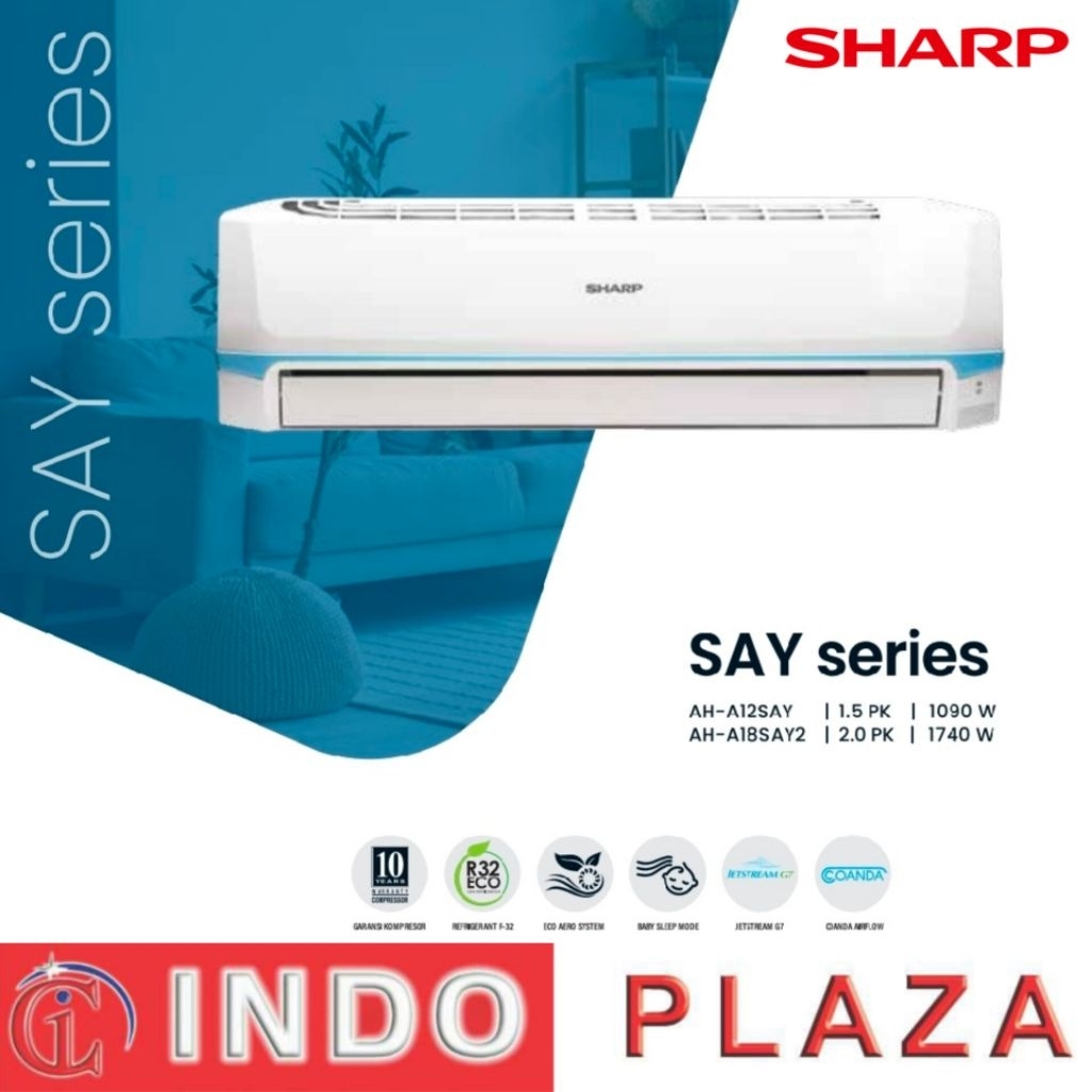 AC SHARP 1.5 PK AH-12SAY / 2 PK THAILAND AH-A18SAY2 (KHUSUS MEDAN)