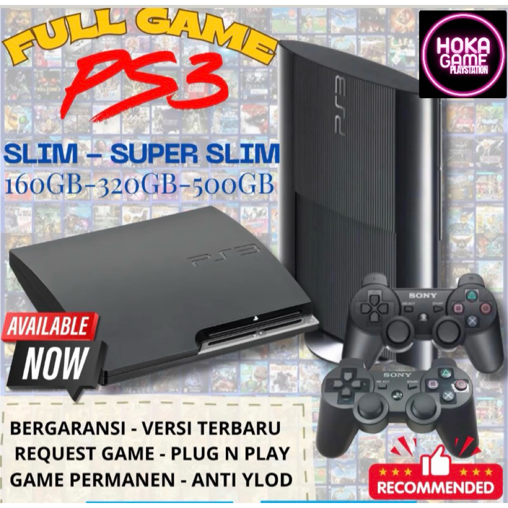 PS 3 SLIM/SUPERSLIM 500GB - 1TB FULLGAME