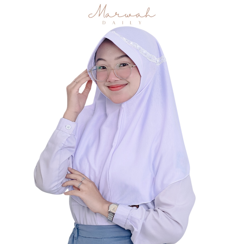 Hijab Sekolah Instan Hemy Jilbab Anak Perempuan Pita Serut Atas Kerudung Hemy Serut Pita Atas Jilbab