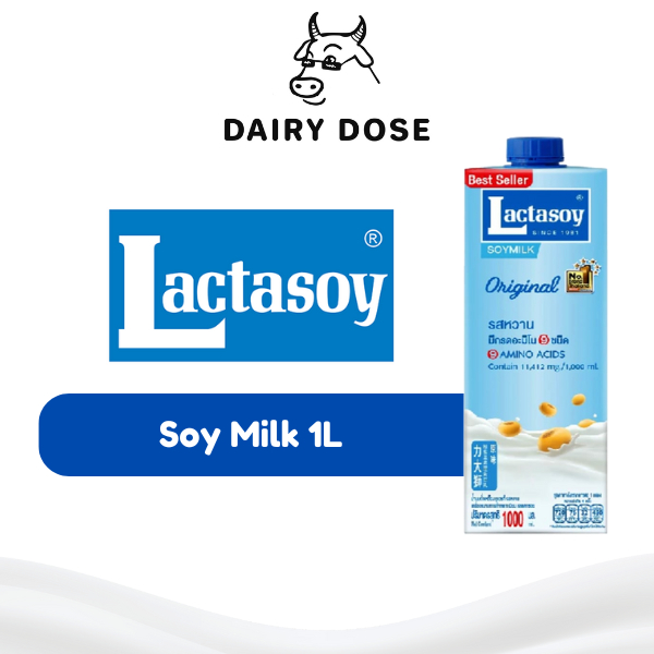 Lactasoy Original 1000ml Susu Kacang Kedelai Unsweetened