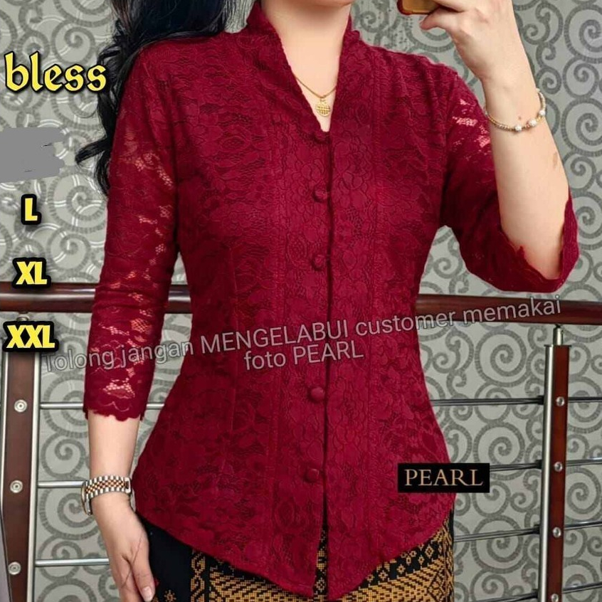NN  Blus kebaya kartini terbaru/BAJU kebaya pearl premium terbaru