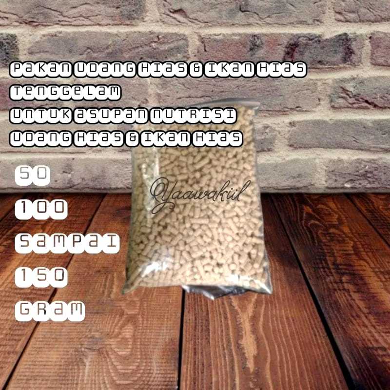 Pakan Pelet Super Tenggelam Udang Lobster Ikan (Kiloan)100gr BONUS 1E LOBSTER