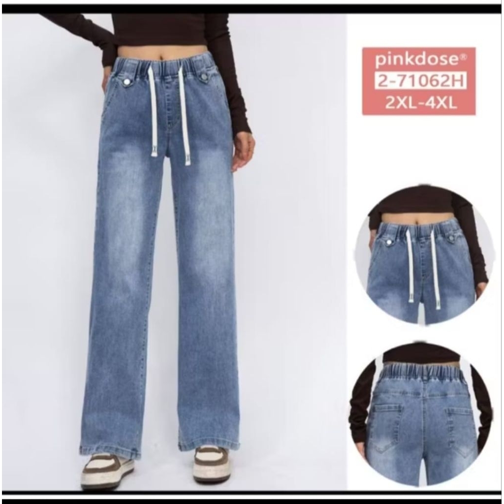 New Arrival Celana Kulot Pinkdose Pinggang Full Karet BigSize 2XL - 4XL Original Pinkdose