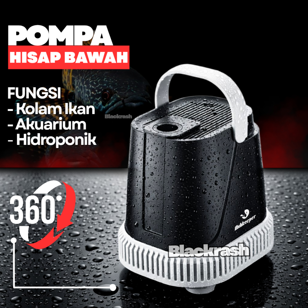 Pompa Hisap Bawah - Mesin Air Celup Aquarium Kolam Banjir & Tandon