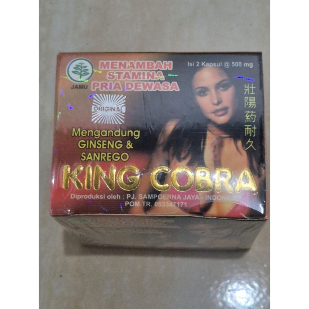KING COBRA KAPSUL ,GINGSENG DAN SANREGO Original privasi aman kemasan rapih