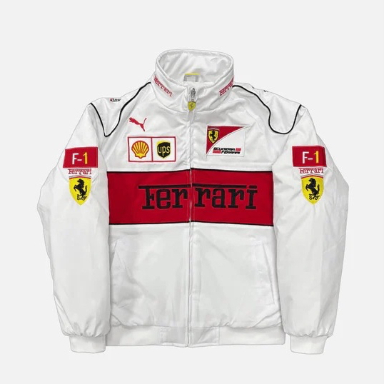 Ferrari F1 Vintage Racing Jacket - White Edition